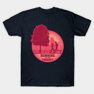 Running the best Therapy T-Shirt